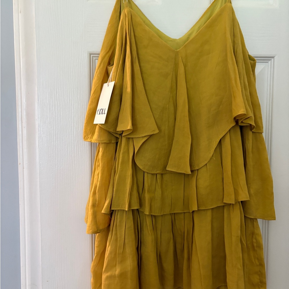 P. Chill Mustard Layered Cami Boho/Shabby Chic Babydoll Style Coquette SZ Medium